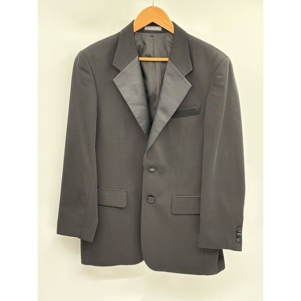 Vittorio St. Angelo Suit Jacket Tuxedo Men Size 36 S Black‎